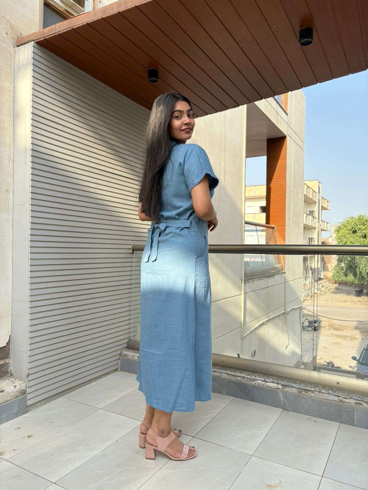 Khadi linen Shirt dress