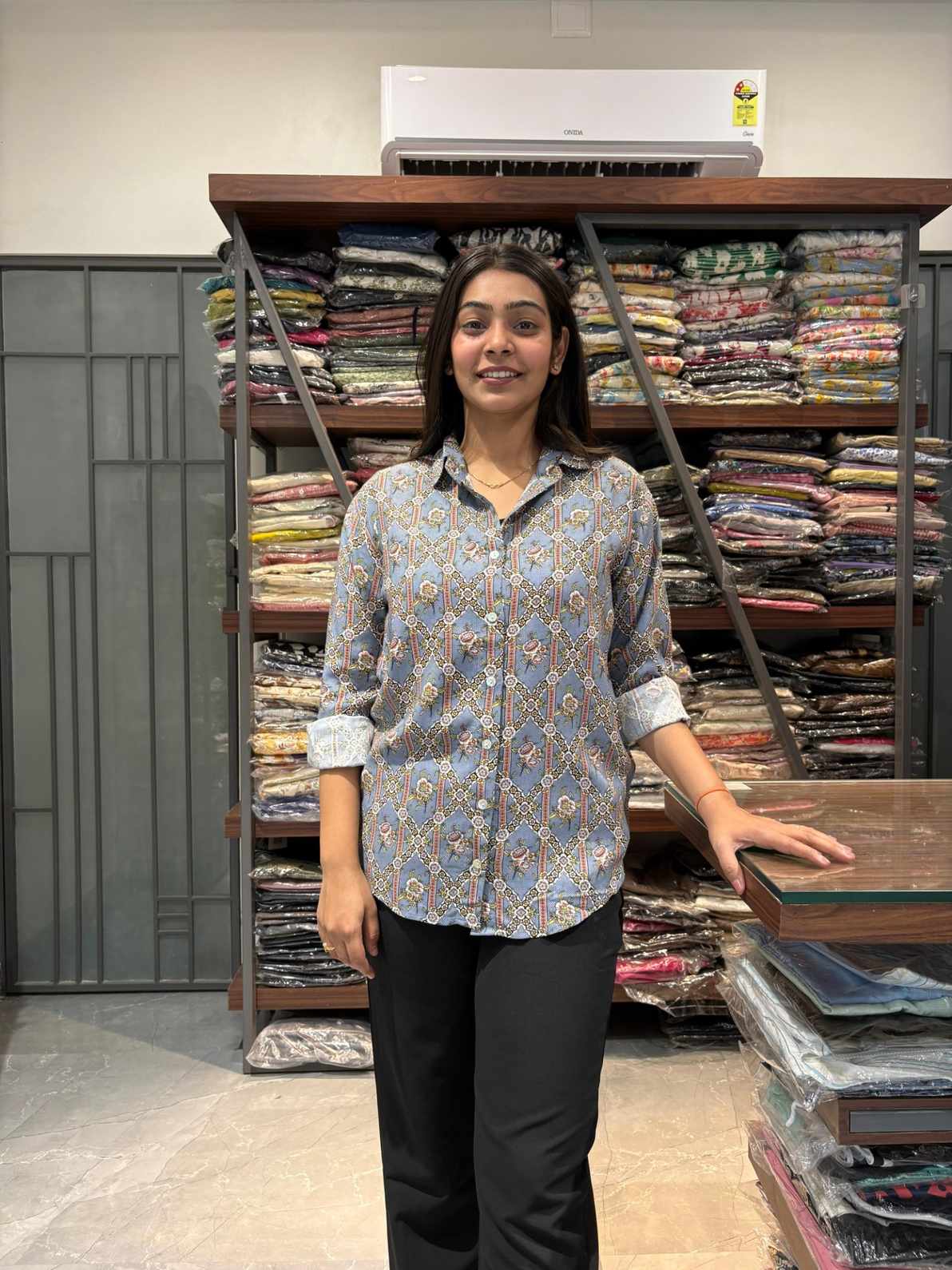 Printed cotton shirt