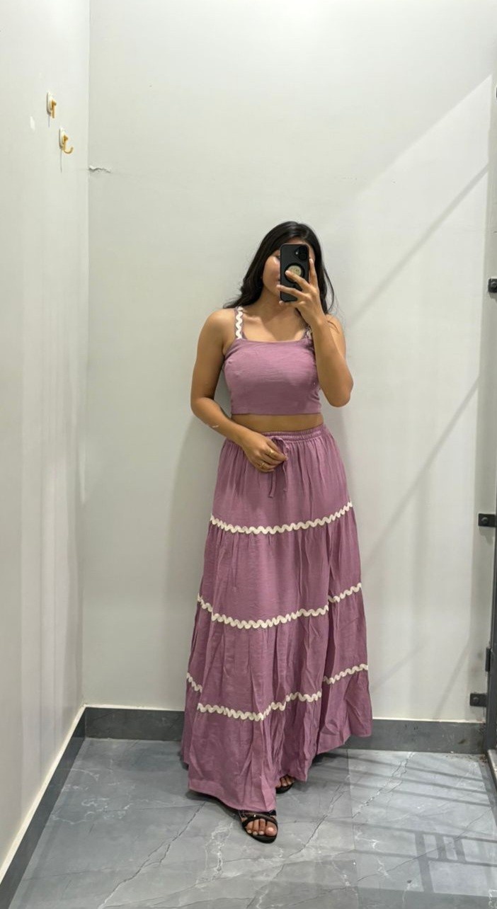 Rinkal crop top skirt coordset