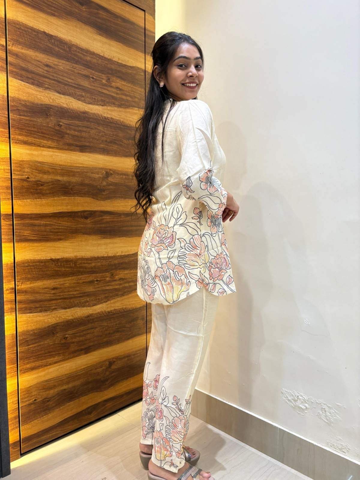 Muslin silk coordset