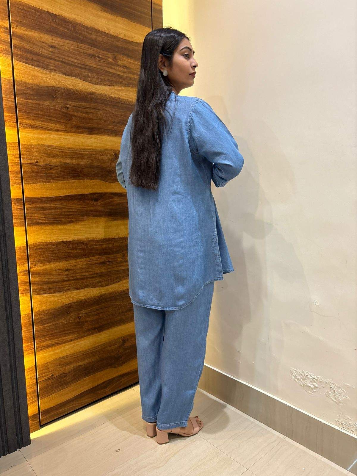 Denim Patch embroidered coordset