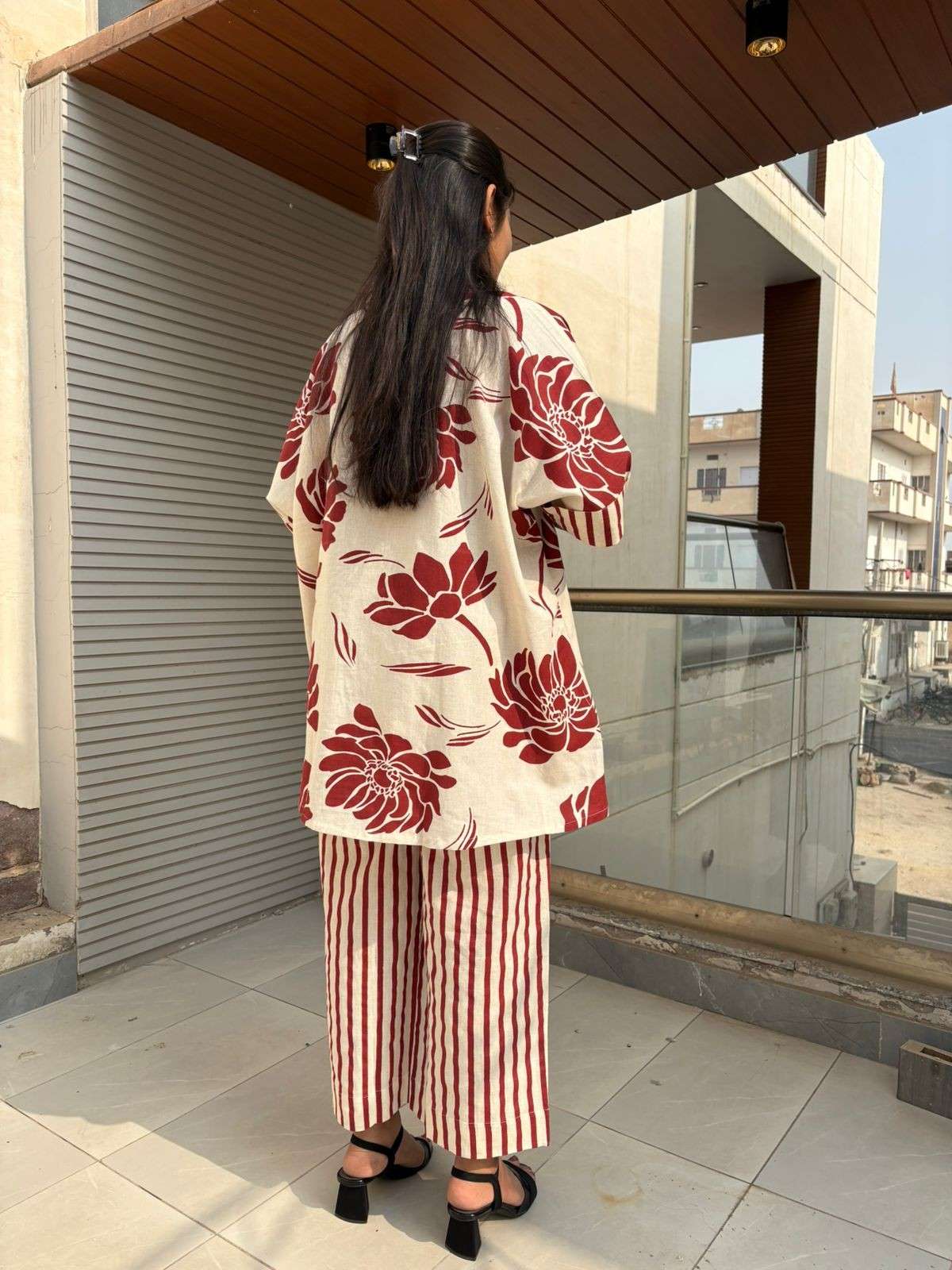 Khadi printed loose coordset