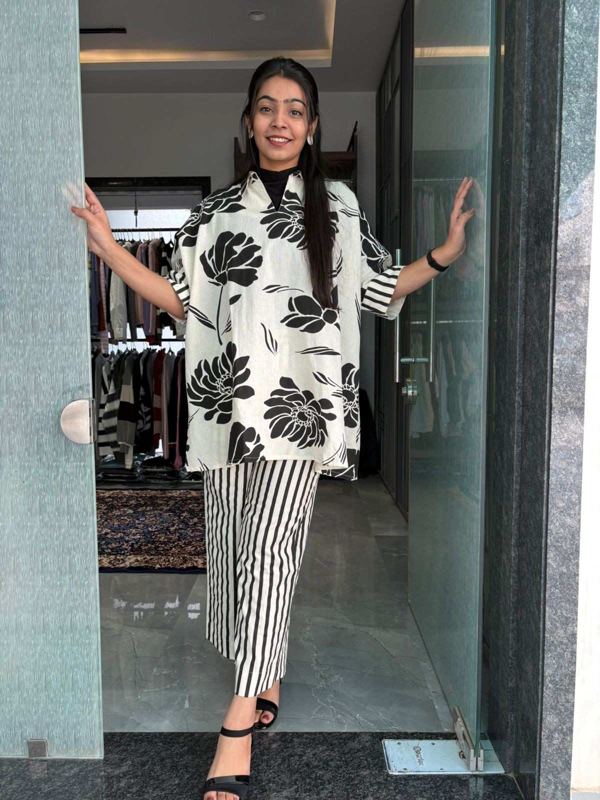 Khadi printed loose coordset