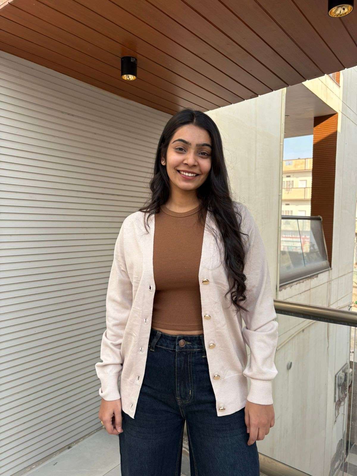 Solid soft wool cardigan