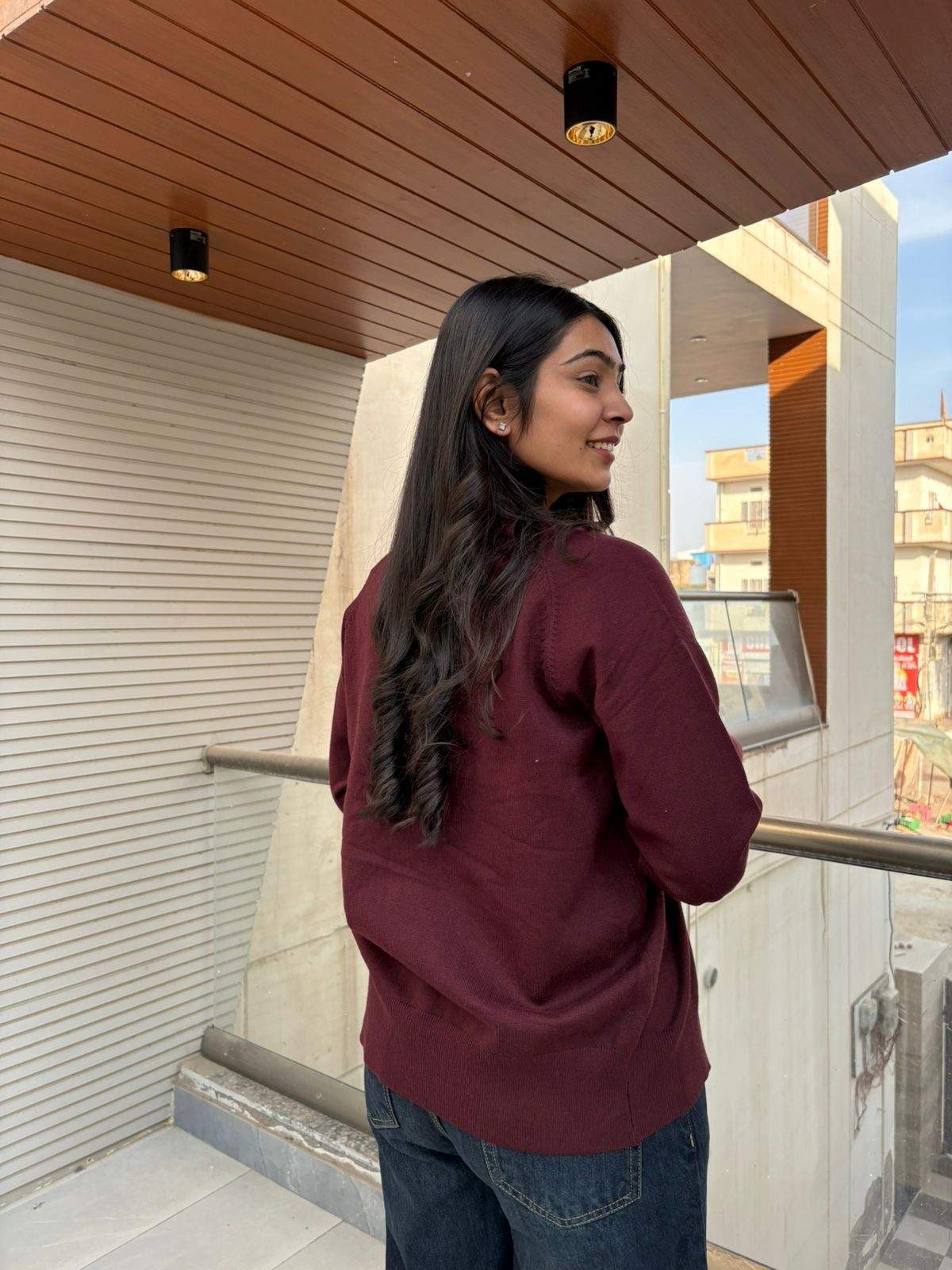 Solid soft wool cardigan