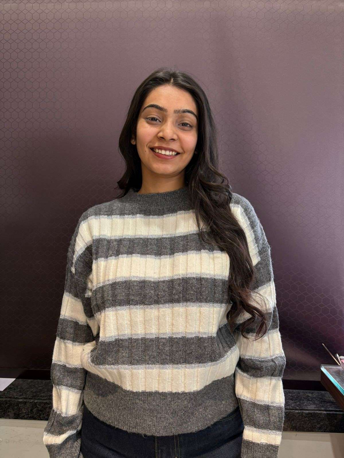 Stripe grey pullover