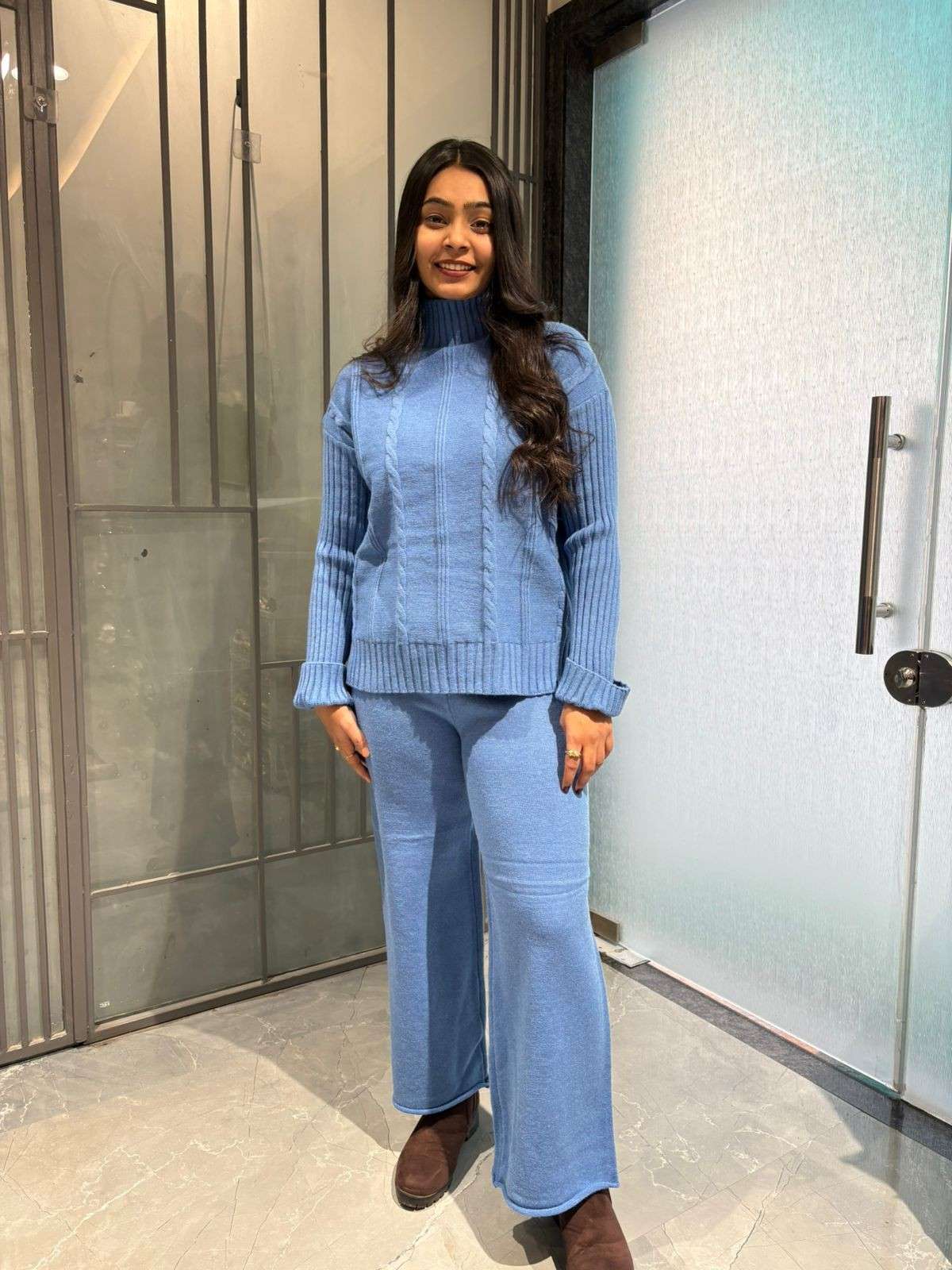 Woolen highneck coordset