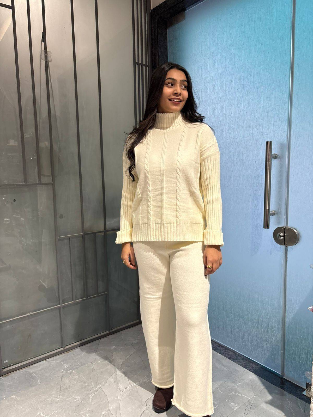 Woolen highneck coordset