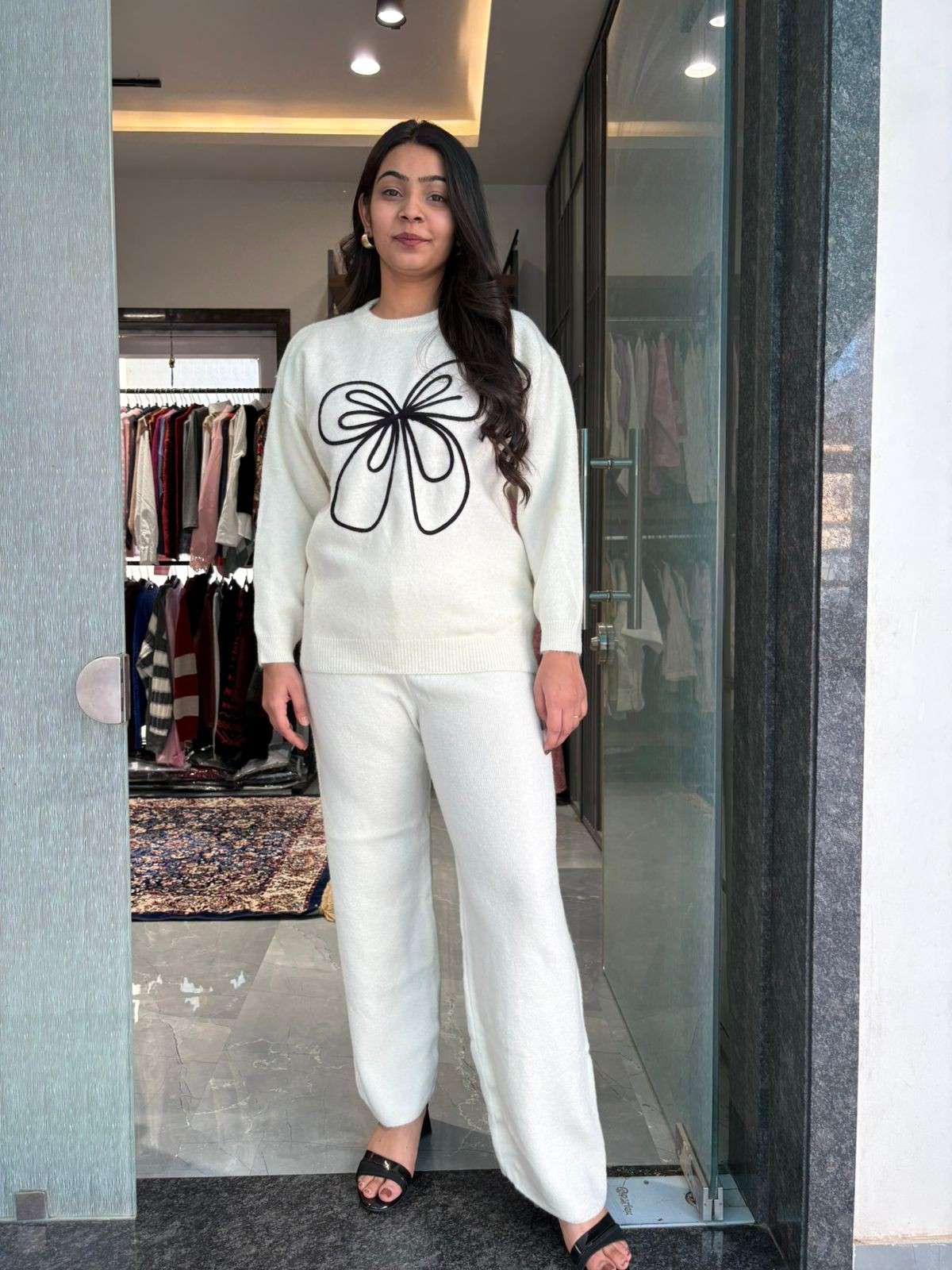 Woolen butterfly coordset